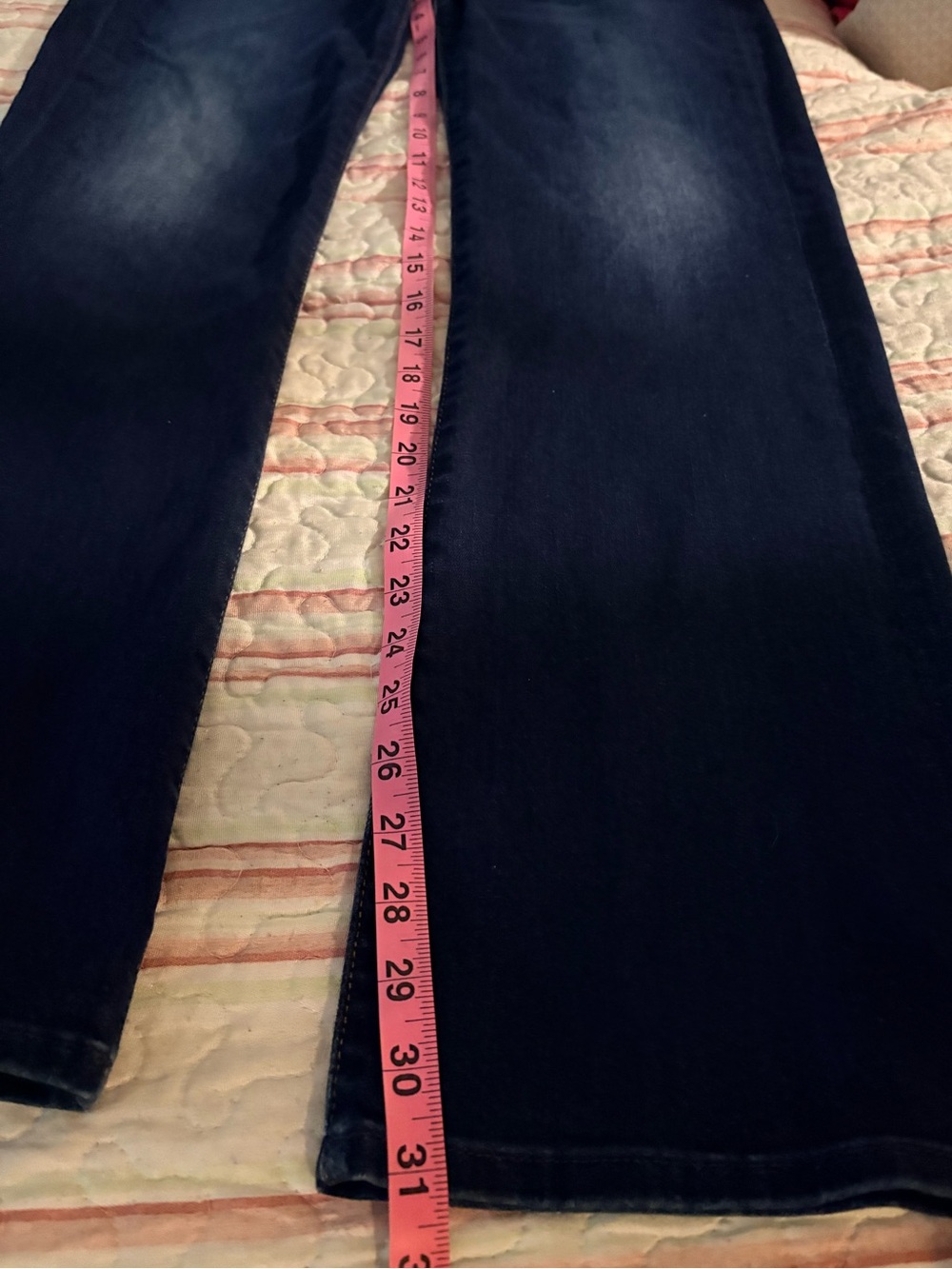 7 For All Mankind Mid-Rise Bootcut Dark Indigo Blue Jeans Size 30 - Picture 12 of 14